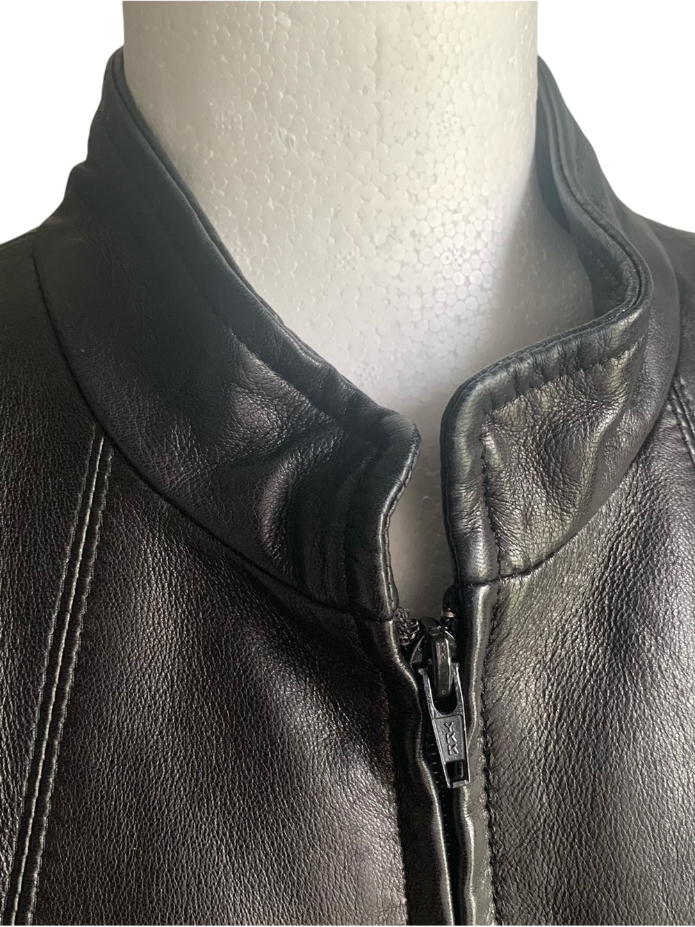 Danier Leather Jacket Black Blazer Tailored Taper 90's-2000s Timeless Classic L - Picture 8 of 16